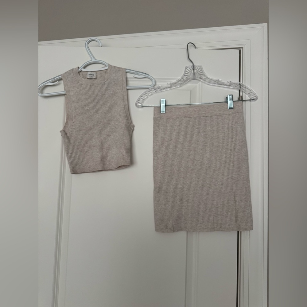 Wilfred Cream Ribbed Knit Ensemble